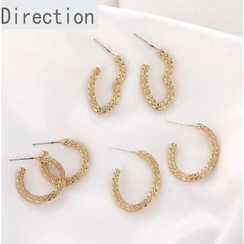 Color 14K bag gold full of star round temperament creative earring earrings earrings diy hand-made material accessories