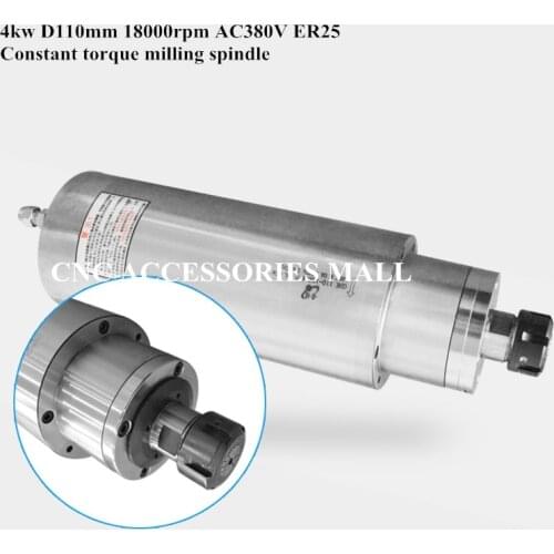 Constant torque spindle motor 4kw 18000rpm D110mm ER25 220V/380V engraving machine spindle motor