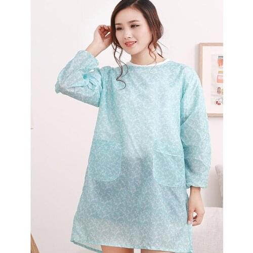 Fashion Home Kitchen Long Sleeve Apron Adult Gown Waterproof And Oil Resistant Cooking Work Apron Kitchen Accessories