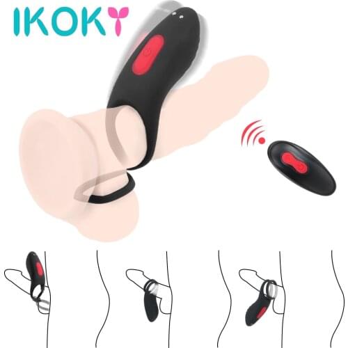 IKOKY Vibrator Cock Ring Remote Control Sex Toys for Men Couples Vibrating Sex Ring Cockring Penis Ring 9 Speed Clit Stimulator
