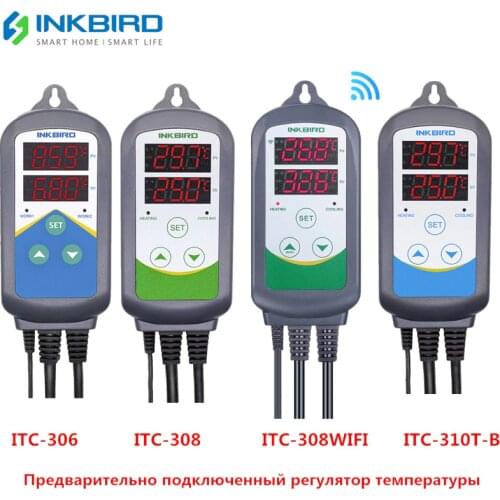 Inkbird 4 type heating and cooling temperature controller with two relay for carboy greenhouse terrarium aquarium Brewing