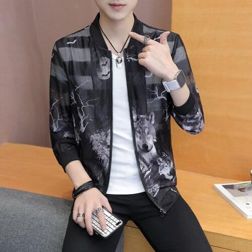 Summer Sun Protection Clothing Fashion Bomber Jacket Men Women Print Hollow Long Sleeve Casual Lover Jackets Men Clothing