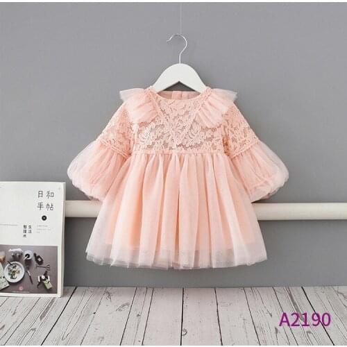 Fashion Girl Spring Sweet Princess Lace Dress Skirt baby outfit children party dress Cotton Clothes newborn baby costume toddler