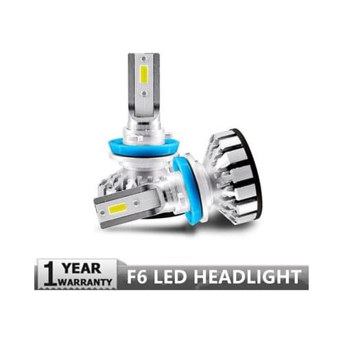 PAMPSEE 1 Pair F6 H3 H11 HB3 HB4 9007 H4 H7 LED Conversion Kit Anti EMC Auto Automobiles Car Headlight Bulbs 80W 12000LM 6000K