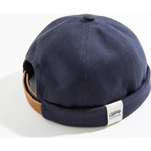 Maden Casual Melon Caps Beanies For Men Street Landlord Cap Brimless Skullies Beanie Melons Sailor Hats Men Denim Cap