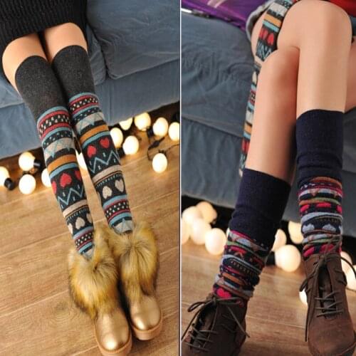 Wool Fur Leg Warmers Women Winter High Thigh Boots Womens Winter Crochet Leg Warmers