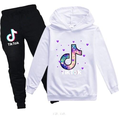 Tik Tok Kids Clothes Toddler Boys Cartoon Outfits Baby Girls Spring Autumn Suits 2-16Years Children Clothing Hoodie And Pants