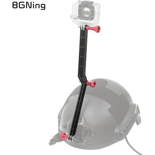 CNC Helmet Selfie Stick Extension Rods Adjustable Mount Arms with Colorful Screws for Insta360 ONE R Action Cameras Accessories