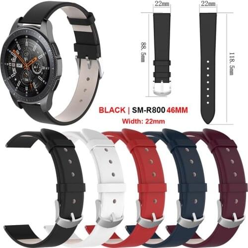 20MM 22MM High Quality Leather Smart Watch Band Strap For Samsung Galaxy Watch S4 SM-R810 42MM SM-R800 46MM
