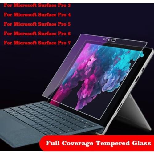 2PCS For Microsoft Surface Pro 3 4 5 6 7 Tempered Glass 9H Protective Film Screen Protector For Microsoft Surface Pro 3 4 5 6 7