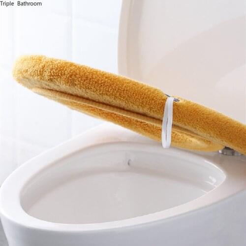 Winter Large Universal Keep Warm Waterproof Soft Toilet Mat Washable Thicken Bathroom Supplies Toilet Seat Cover Accessories