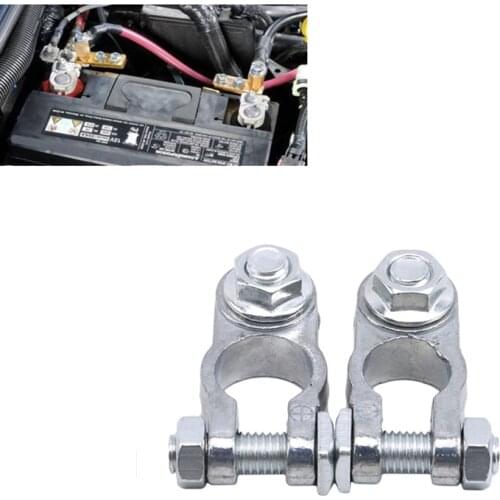 2Pcs Car Battery Connector Post Battery Terminal Pile Cap Charging Clamp Connector Car Truck Battery Terminal Connectors