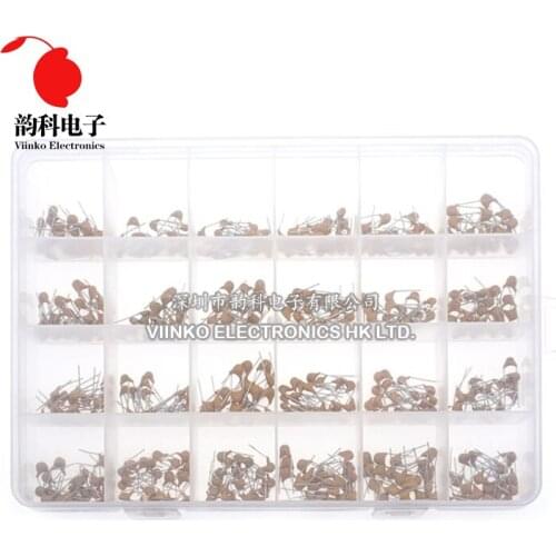 24values*20pcs =480pcs Monolithic Ceramic Capacitor 10pF~10uF,ceramic capacitor Assorted Kit + BOX