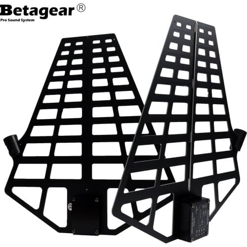 Betagear 2 Pieces Active Directional UHF Power Antenna With Gain Switch(500-950 MHz) for UHF Wireless Microphone