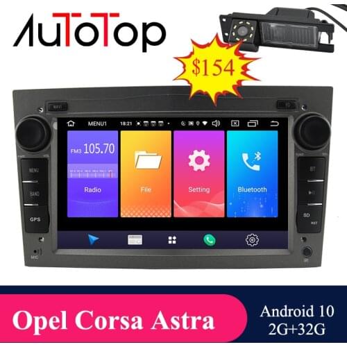 AUTOTOP 7" Radio 2 Din Android 10.0 Car Multimedia Player for Opel,Opel Astra H,G,J,Opel Corsa D,Vectra C PX5 4G 64G DSP Carplay