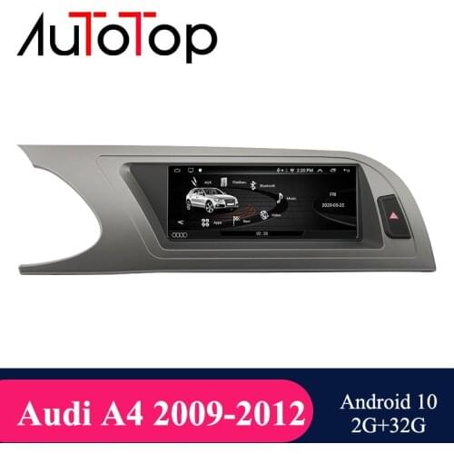 AUTOTOP 8.8" 2 Din Android 10.0 Car Multimedia Player for A4 A4L 2009-2012 GPS Navigation DVD WiFi BT Mirrorlink Google Play SWC