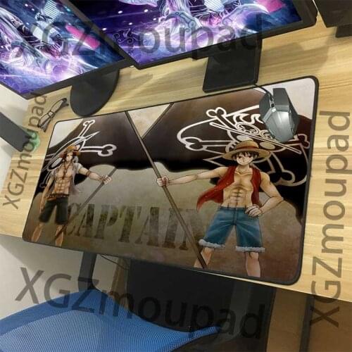 XGZ Large Mouse Pad Black Lock Edge Popular Cartoon One Piece Computer Table Mat Speed Rubber Non-slip Custom Washable Carpet