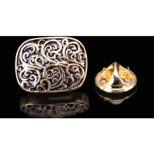 High-quality Brooch Lapel Pin For Successfu Men Pins Golden oval retro Neckpin Collar Badge Jewelry Broche Clothing accessories