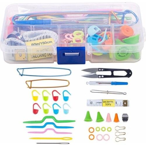 Household Useful Knitting Tools Set Weaving Crochet Needle Hook Accessories with Case DIY Arts Craft Sewing Tools