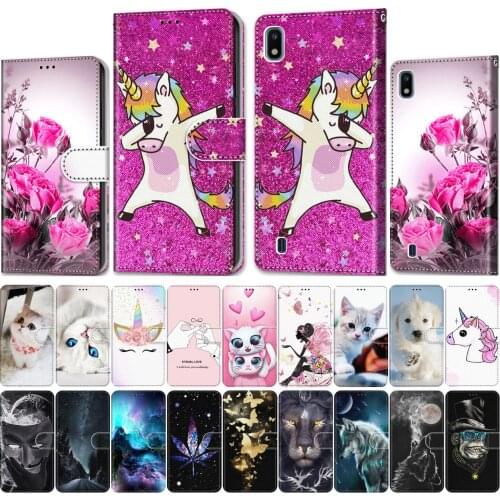 For Case Alcatel 1 1S 2019 3 3X 2018 Phone Wallet Leather Cover Phone Case Cute Tiger Wolf Lion Cat Dog Unicorn Horse Tower V08F
