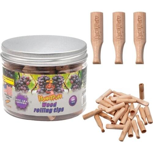 Wood Mouthpiece Tips With White Grape Flavor Smoking Wooden Mouth Filter Tip Cigarette Holder Tobacco Hand Pipe