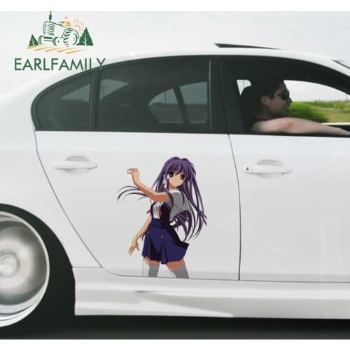 EARLFAMILY 43cm x 32cm For Clannad Kyou Fujibayashi Personality Car Stickers Scratch-Proof Decal Motorcycle Waterproof Decor