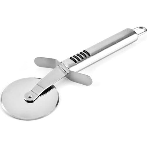 Hot Pizza Cutter Blade Wood Handle Stainless Pastry Pasta Dough Crimper Round Hob Nonstick Knife For Pizza