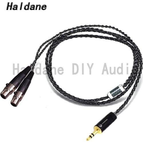 Haldane HIFI Silver Plated Headphone Replacement Upgrade Cable for Audeze LCD-3 LCD3 LCD-2 LCD2 LCD-4 Headphones Black Soft