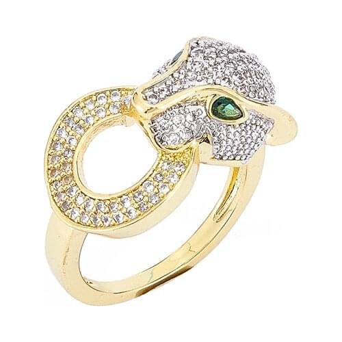 2021 Apr Finger Rings Women Round Crystal Caesar Ring Gold Color Ethnic Wedding Jewelry Ring