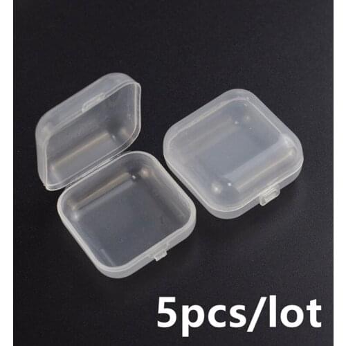 5pcs/lot White Acrylic Gift Boxes Ring Earring Storage Box Jewelry Packaging Display Waterproof 3.5X3.5X1.9CM