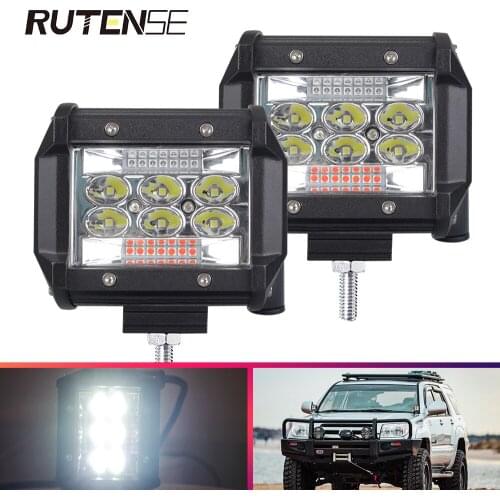 60W Car LED Work Light Bar spotlight Flash Driving Lamp For 4x4 offroad accessories 4WD SUV ATV Tractor Trucks Excavator 12V 24V