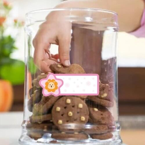 250pcs Baby Bottle Stickers Seal Label for Daycare School Waterproof Write-On Name Tags Kitchen Jar Refrigerator Reminder T84F