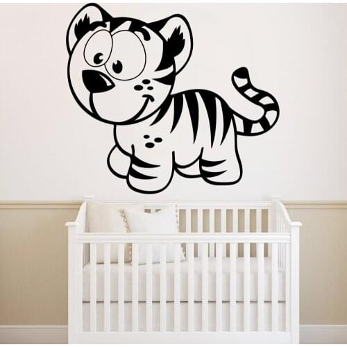 New Design Cute Tiger Home Decoration Accessories For Bedroom Decoration Waterproof Wall Art Decal