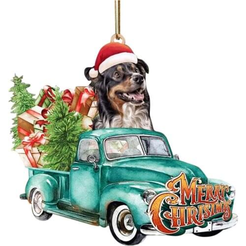 Holiday Dog Christmas Tree Ornament Xmas Decorations Lovely Tree Gift Ornament Dog Print Christmas Ornaments Xmas Decoration