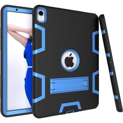 Heavy Duty Silicone TPU + PC Hard Flexible Stand Armor Case For Apple iPad Pro 2018 11 inch Drop Shock Proof Case + FilmPen