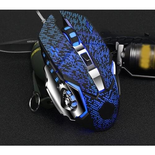 Q5 Wired Mouse Fashion LED Light Optical Portable Mouse USB Plug And Play Mouse Ergonomic Gaming Mice For PC Laptop Gamer