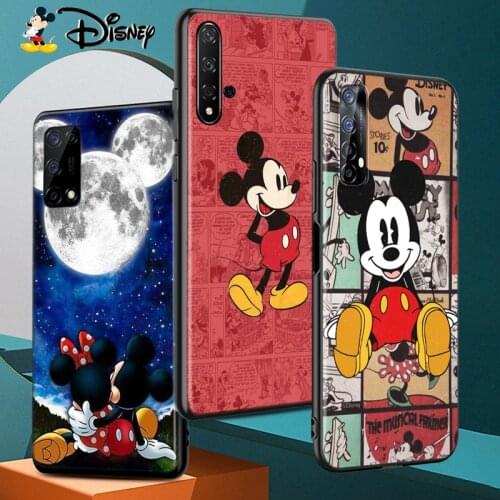 Silicone Cover Mickey Mouse For Realme 7 7i 6S 6i 6 5S 5i 5 3 3i 2 XT Narzo 20 10 Pro Black Soft Phone Case