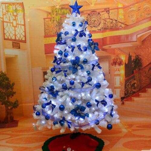 Teellook Christmas tree 1.8 m / 180cm white Christmas tree decoration tree decoration packages suit tree