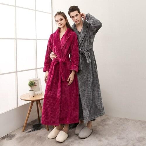 Thick Sleepwear Winter Warm Bathrobes Women Bath Robe Dressing Plus Size Soft Gown Bridesmaid Robes Female batas de dormir mujer