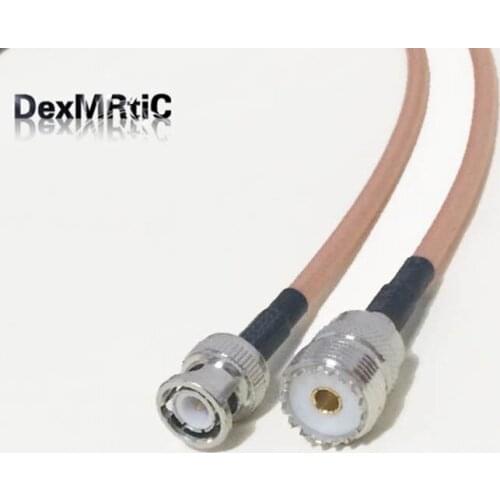 High-quality low-loss UHF Female Jack SO239 Switch BNC Male Plug RG142 coax cable 50CM 20"/100CM wholesale