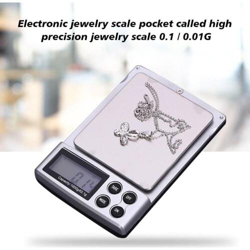 1KG/0.1G Stainless Steel Jewelry Scale LCD Display Blance Weight Scale Portable Digital Electronic Measurement Tool