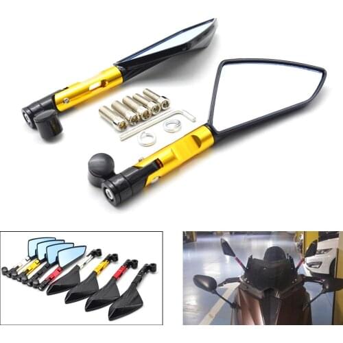 1 Pair Motorcycle Mirror Side Mirrors CNC Aluminum Rearview Mirrors for Yamaha TMAX 530 r3 motorcycle yamaha R3 R6 kawasaki Z800