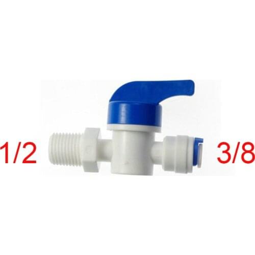 2 Pcs 1/2Male-3/8 Tube Ball Valve Swicth RO Wate RO Water ST025E