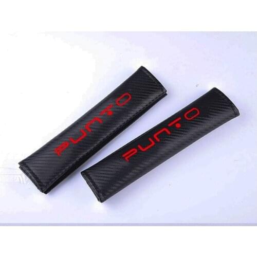 2pcs PU Fashion Car Seat belt shoulder Pads Car Seat Belt Cover for Fiat Punto Car Accessories