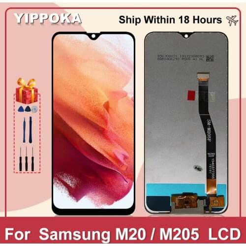 6.3" Original For Samsung Galaxy M20 LCD M205 SM-M205 SM-M205FN Display Touch Screen Digitizer Replacement Parts