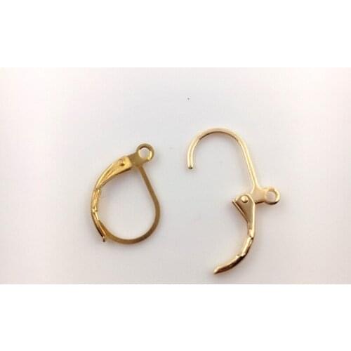 60pcs Accessories Copper French Hook Earring Manualproduction of Basic Materials Wholesale Women Trendy Round Metal Copper Alloy