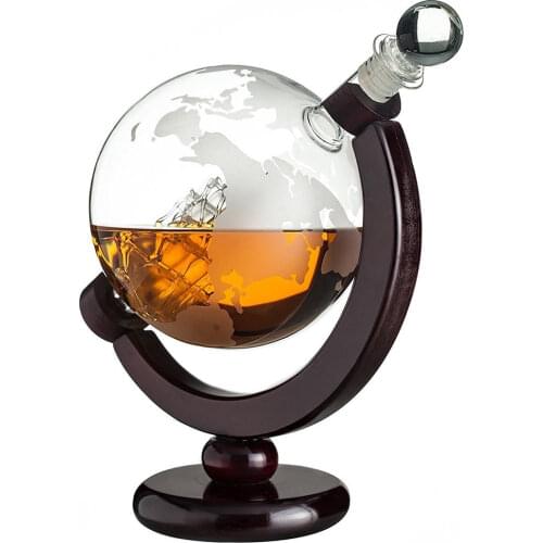 850ml Glass Decanter Globe Liquor Gifts Whiskey Bottle Large Capacity Bottle Spirits