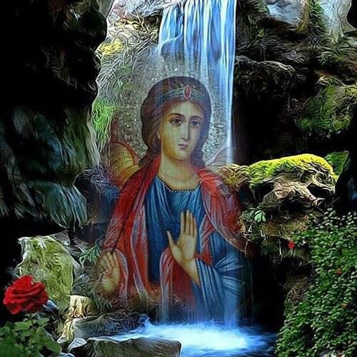 Needlework 5d diy rose diamond embroidered waterfall diamond with picture family decoration mosaic diamond painting