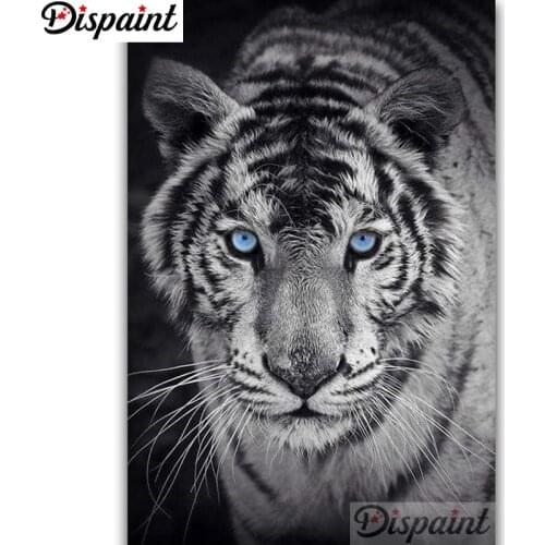 Dispaint DIY Diamond Painting "Animal tiger" Full Drill Square Round Diamond Embroidery 5D Cross Stitch Decoration Home A25680