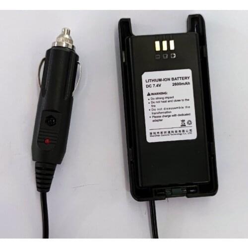 ZASTONE M7 Battery Adapter Car Power Supply 12V Cigarette Lighter Walkie Talkie
